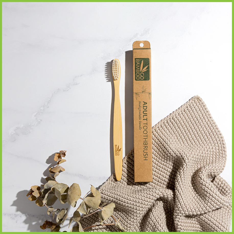 Bamboo Toothbrush - 12 Pack - Go Bamboo