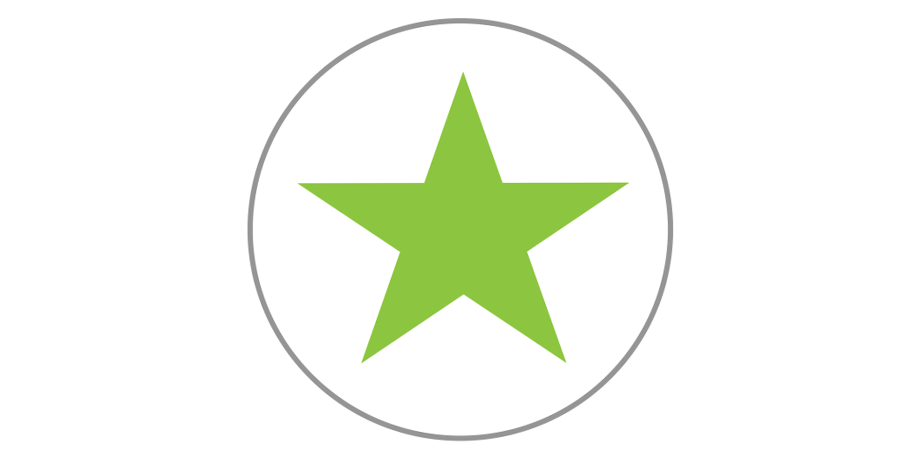 A small green icon of a star.