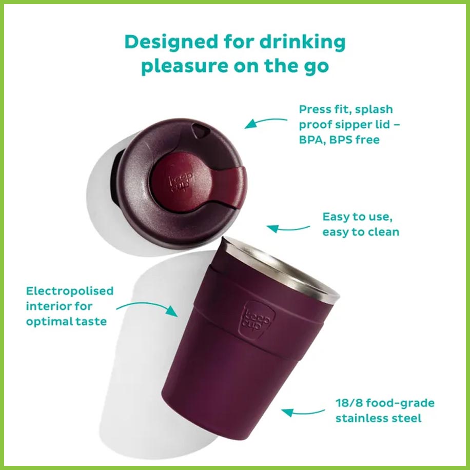 KeepCup Thermal - Insulated Stainless Steel Cup - MEDIUM - 12oz / 340ml