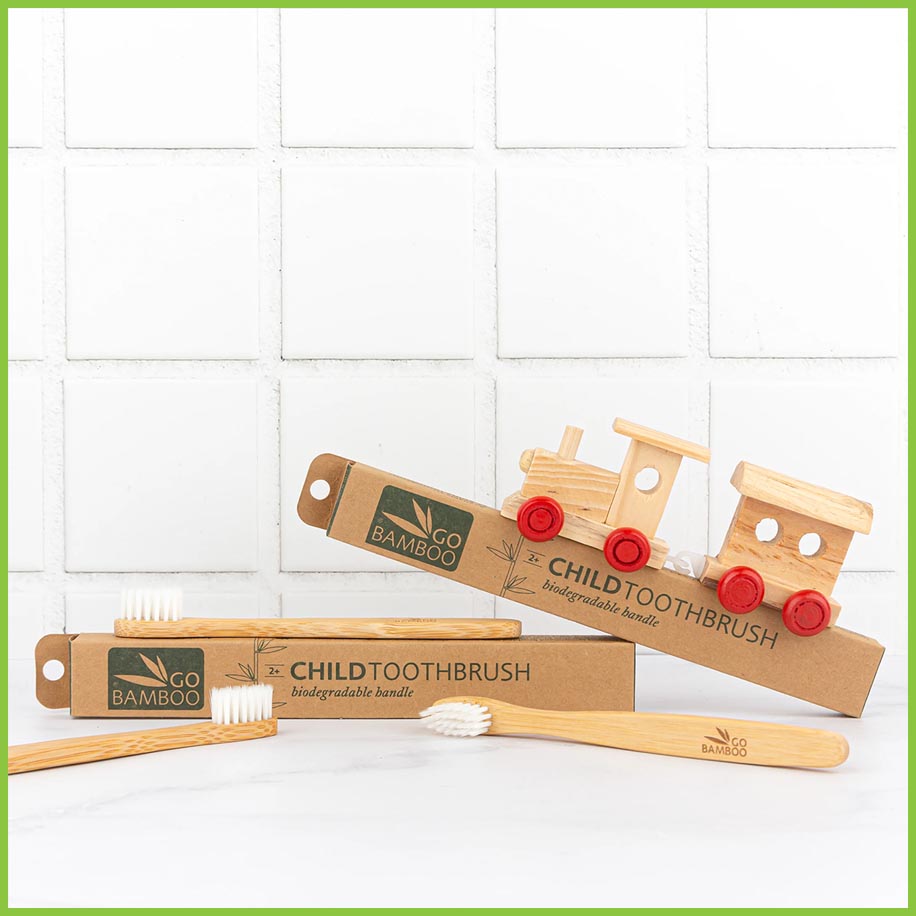 Bamboo Toothbrush - 12 Pack - Go Bamboo