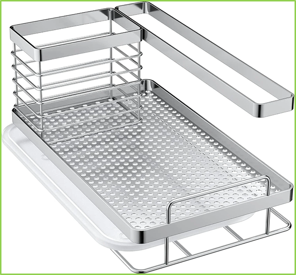 Stainless Steel Kitchen Sink Caddy - Bento Ninja 