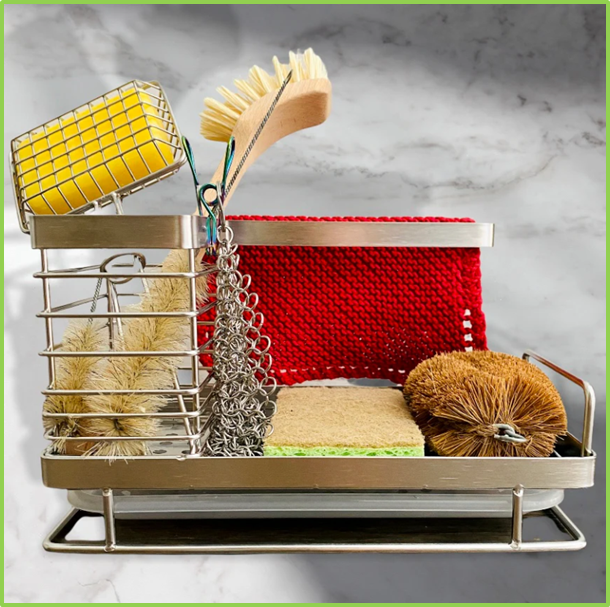 Stainless Steel Kitchen Sink Caddy - Bento Ninja