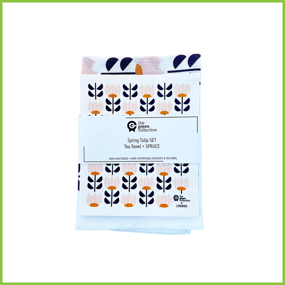 Tea Towel and Dish Cloth Set - The Green Collective