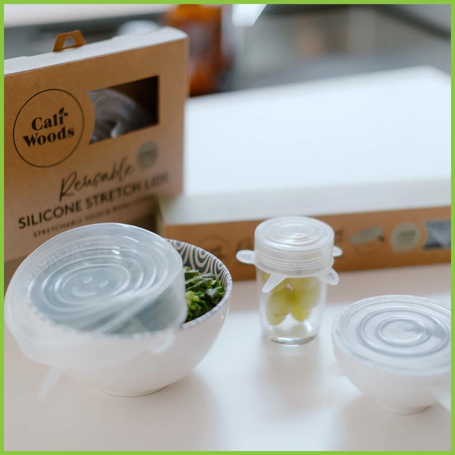 Reusable Silicone Lids & Bowl Covers - 6 PACK - Multiple Sizes - CaliWoods