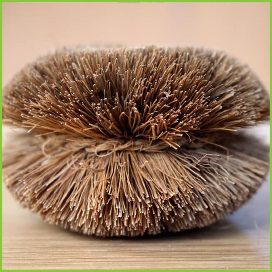 Natural Fibre Dish Scrubber - Go Bamboo