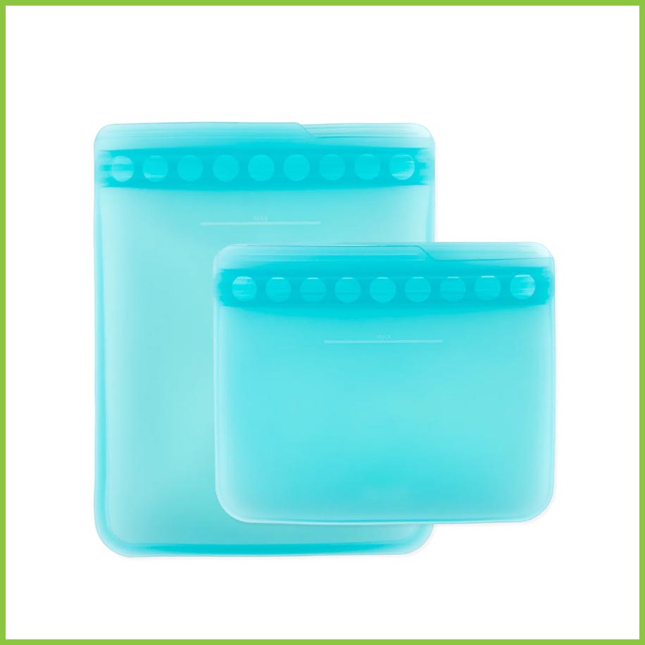 Reusable Silicone Freezer Bags - Zip-Lock Food Storage Bags | Bumkins