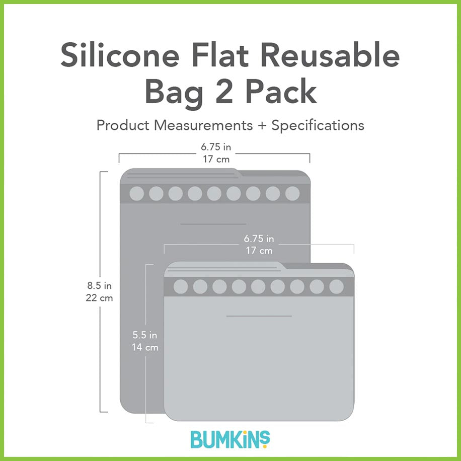 Reusable Silicone Freezer Bags - Zip-Lock Food Storage Bags | Bumkins