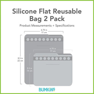 Reusable Silicone Freezer Bags - Zip-Lock Food Storage Bags | Bumkins