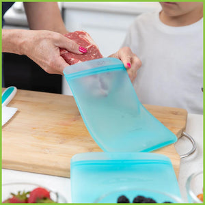 Reusable Silicone Freezer Bags - Zip-Lock Food Storage Bags | Bumkins