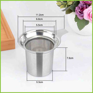 Stainless steel tea infuser with dimensions
