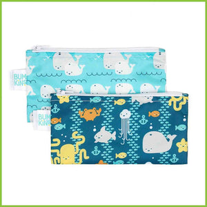 Two Bumkins snack bags - both with different under the sea designs.