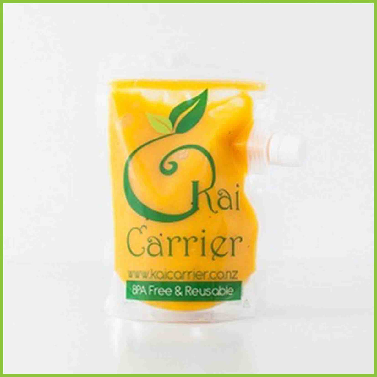 300ml Kai Carrier food pouch holding soup.
