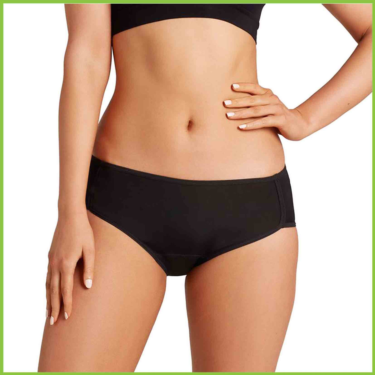 Love Luna period underwear in the midi style - model 1 - front view