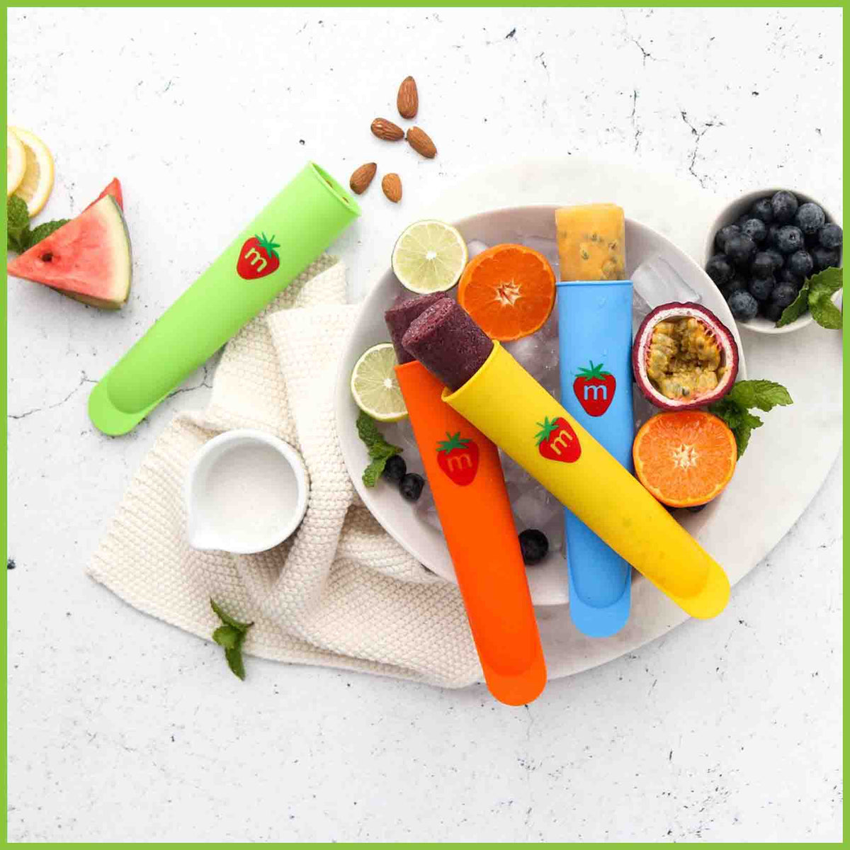 Ice pops filled with delicious frozen fruit juices