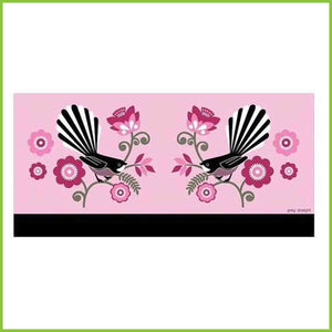 The full image of Pink Fantail design for CuppaCoffeeCup by Greg Straight.