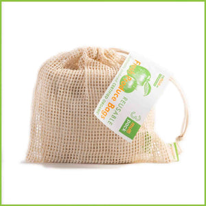 A multi pack of reusable veggie bags from Rethink.