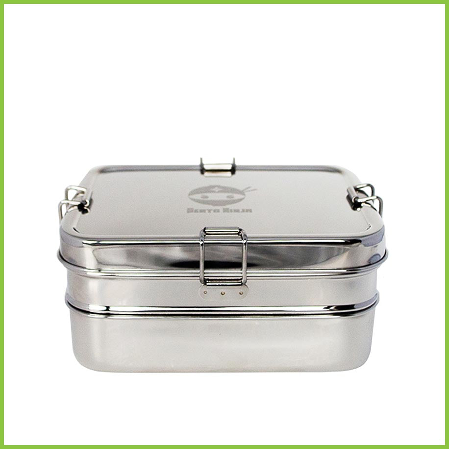 Bento Ninja's standard stainless steel lunchbox system.