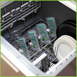 Kai Carrier pouches in a dishwasher.