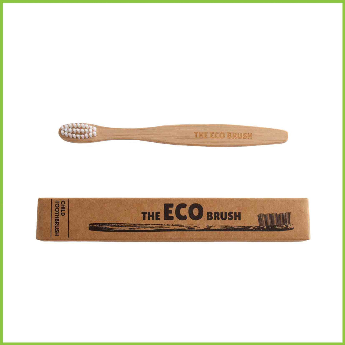 Kid's bamboo toothbrush.