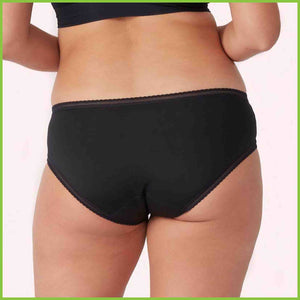 Love Luna period underwear Bikini Briefs - being modelled on a NZ woman -rear view