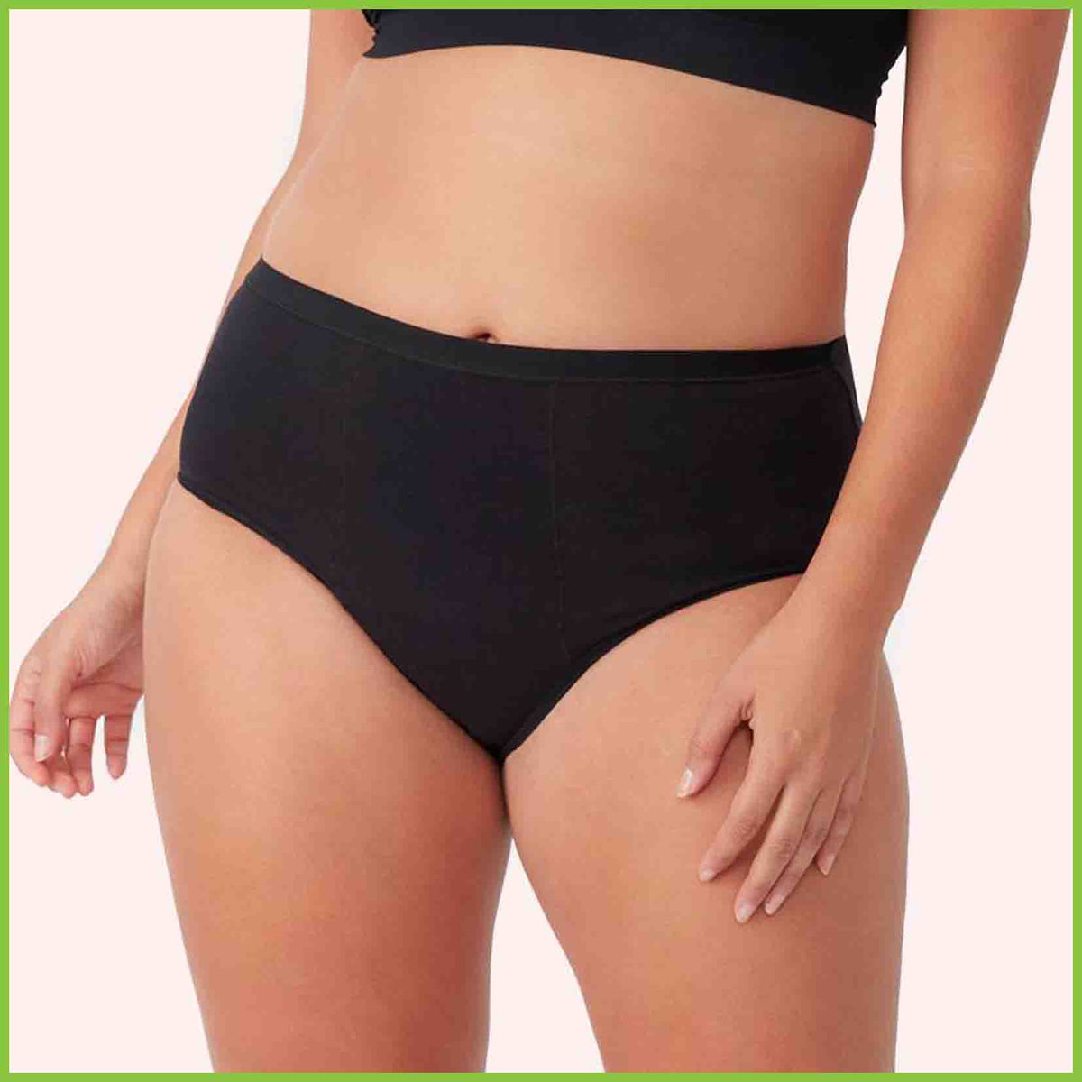 Love Luna full brief period underwear being worn by a model - front view