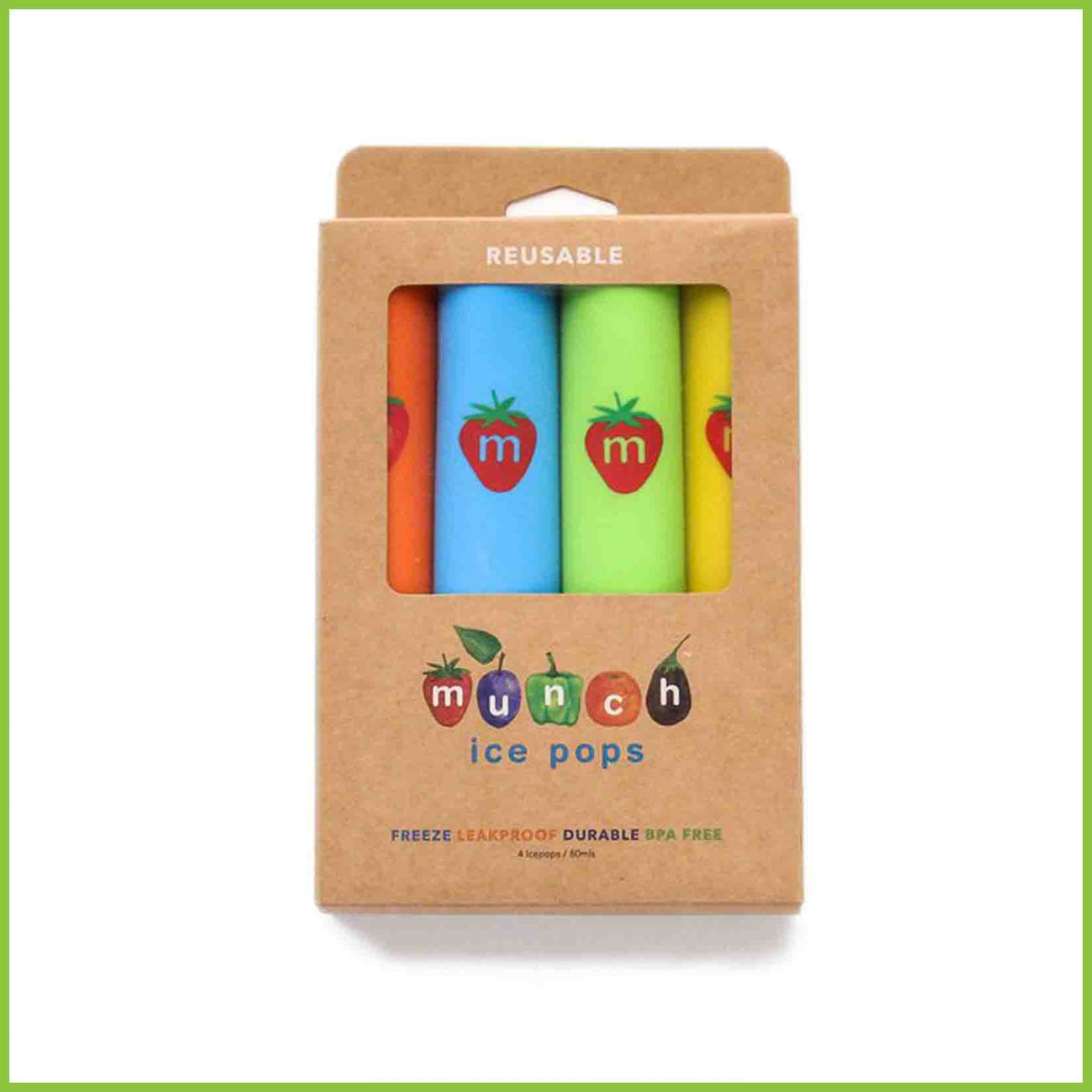 Ice pops in brown box packaging