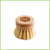 Wooden dish brush head with vegetable fibre bristles.