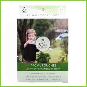 Kai Carrier baby food pouches packaging.