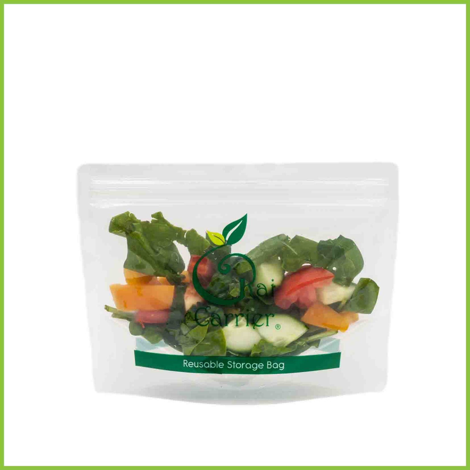 Kai Carrier storage bag filled with salad