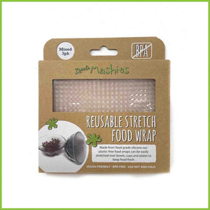 A 3 pack of stretchy food wraps.
