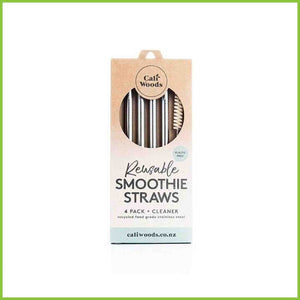 Caliwoods smoothie straws in their packaging