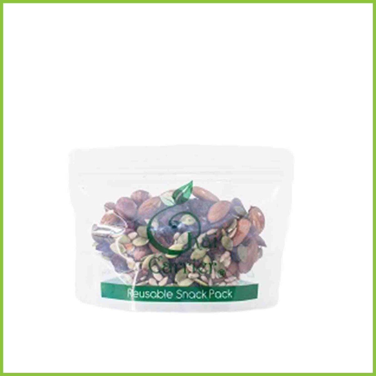 Kai Carrier's snack bags containing nuts and seeds.